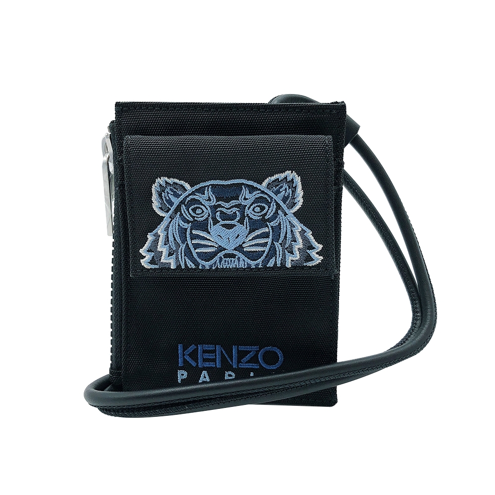 KENZO KAMPUS 帆布刺繡虎頭頸掛式卡片包(黑) product image 1