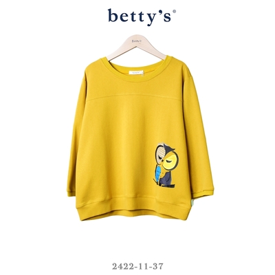 betty’s專櫃款 貓頭鷹印花七分袖T-shirt(共二色)