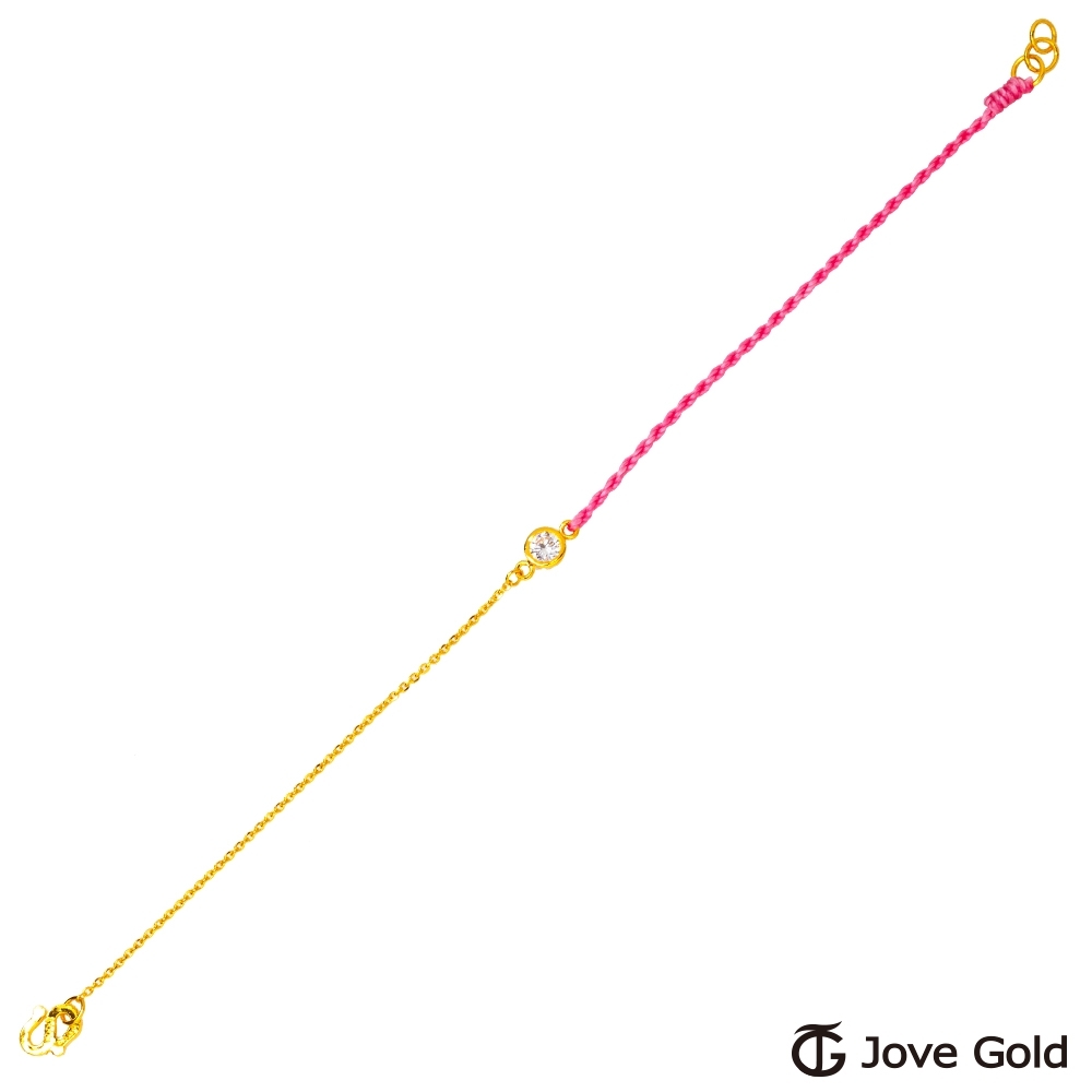 Jove Gold 漾金飾 戀人視角黃金編織繩手鍊