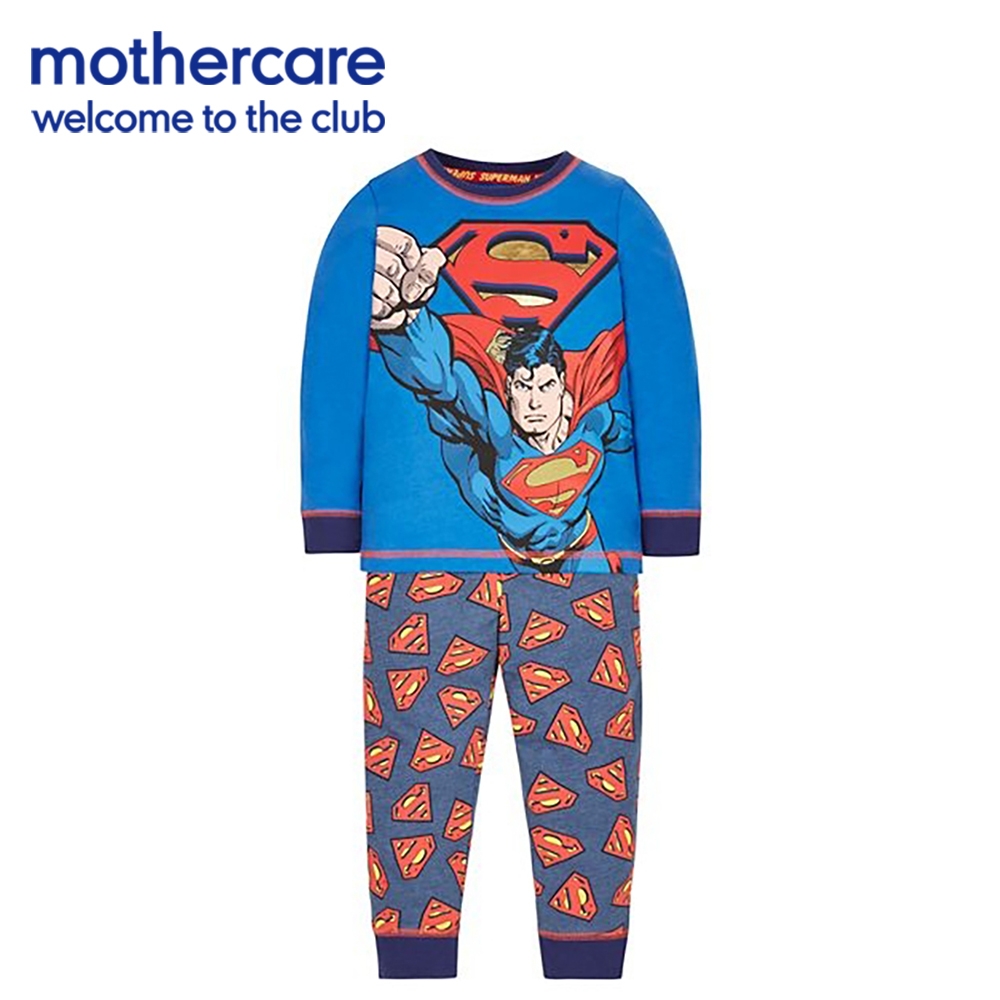 mothercare 專櫃童裝 超人長袖居家服/睡衣/睡褲/上衣+褲子 (3-8歲)