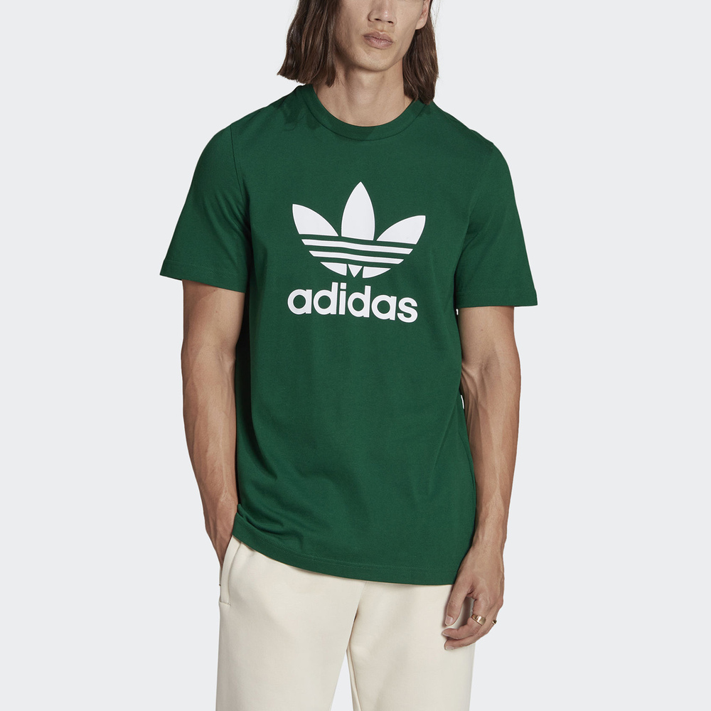 Adidas Trefoil T-Shirt IA4819 男 短袖 上衣 T恤 運動 經典 三葉草 休閒 穿搭 綠