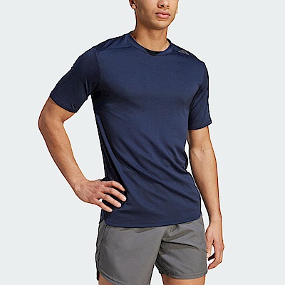 Adidas D4T HR HIIT Tee [IM1115] 男 短袖上衣 T恤 亞洲版 運動 訓練 健身 透氣 深藍