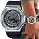 CASIO卡西歐 G-SHOCK 農家橡樹 金屬錶殼 八角形雙顯錶 GM-2100-1A 銀 product thumbnail 1