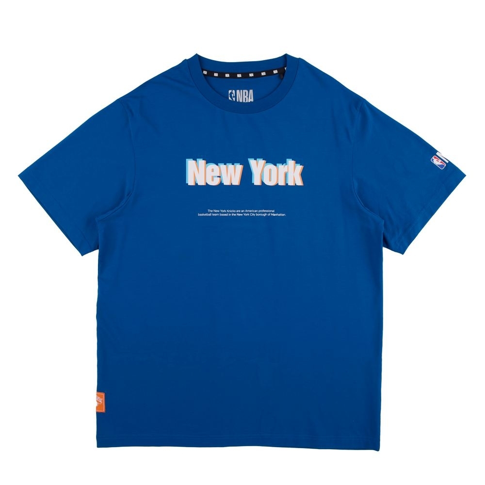 NBA 基本版 城市字樣 短袖上衣 尼克隊-藍-3425101382