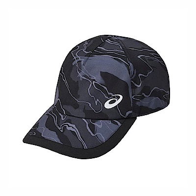 Asics Cap [3043A083-001] 慢跑帽 運動 休閒 遮陽 防曬 透氣 舒適 帽子 亞瑟士 水墨黑