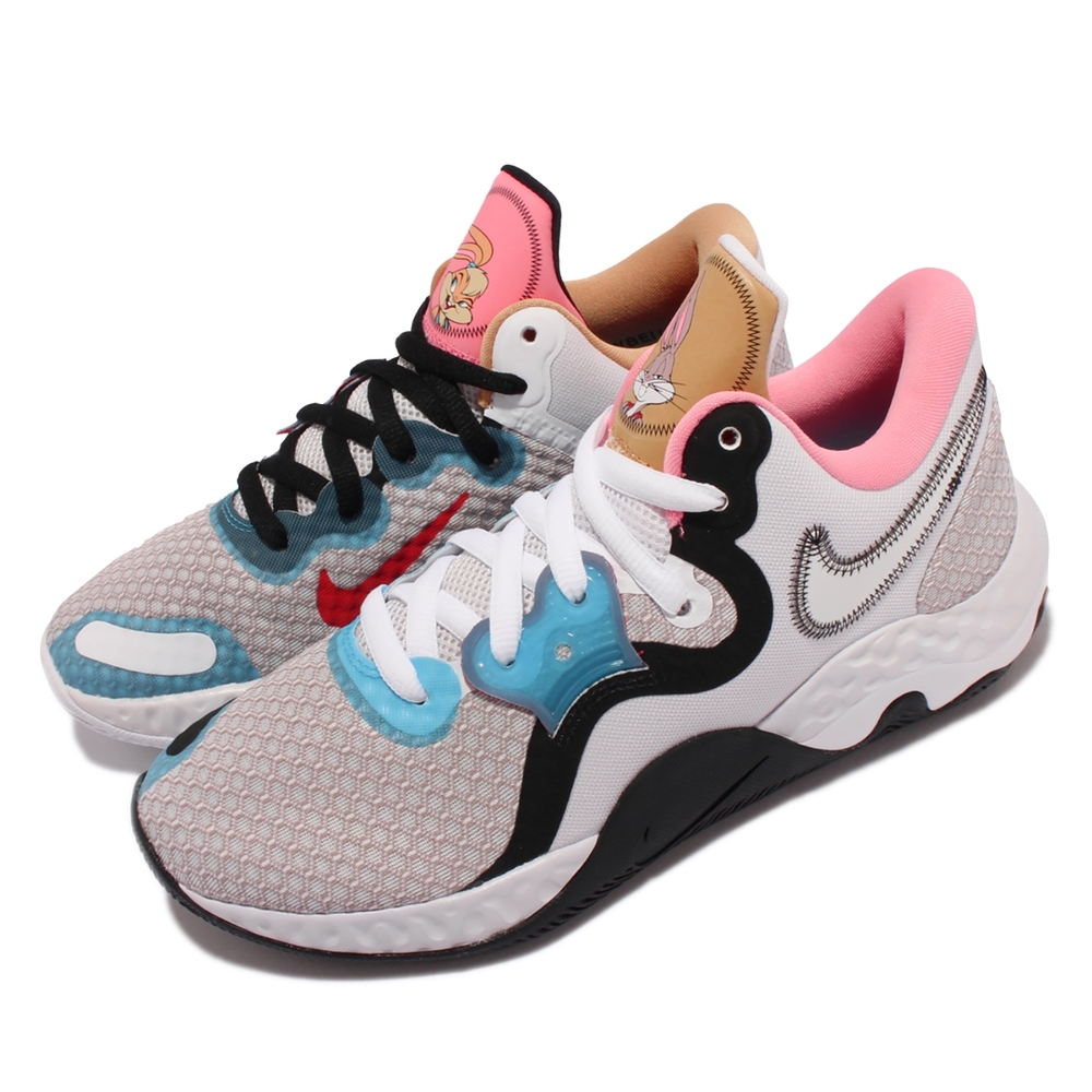 Nike 籃球鞋 Renew Elevate II 運動 男鞋 怪物奇兵 避震 包覆 舒適 球鞋 藍 粉 CW3406-505