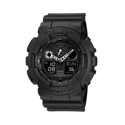 CASIO 卡西歐 G-SHOCK 重型機械感錶款 黑色 GA-100-1A1H_51.2mm