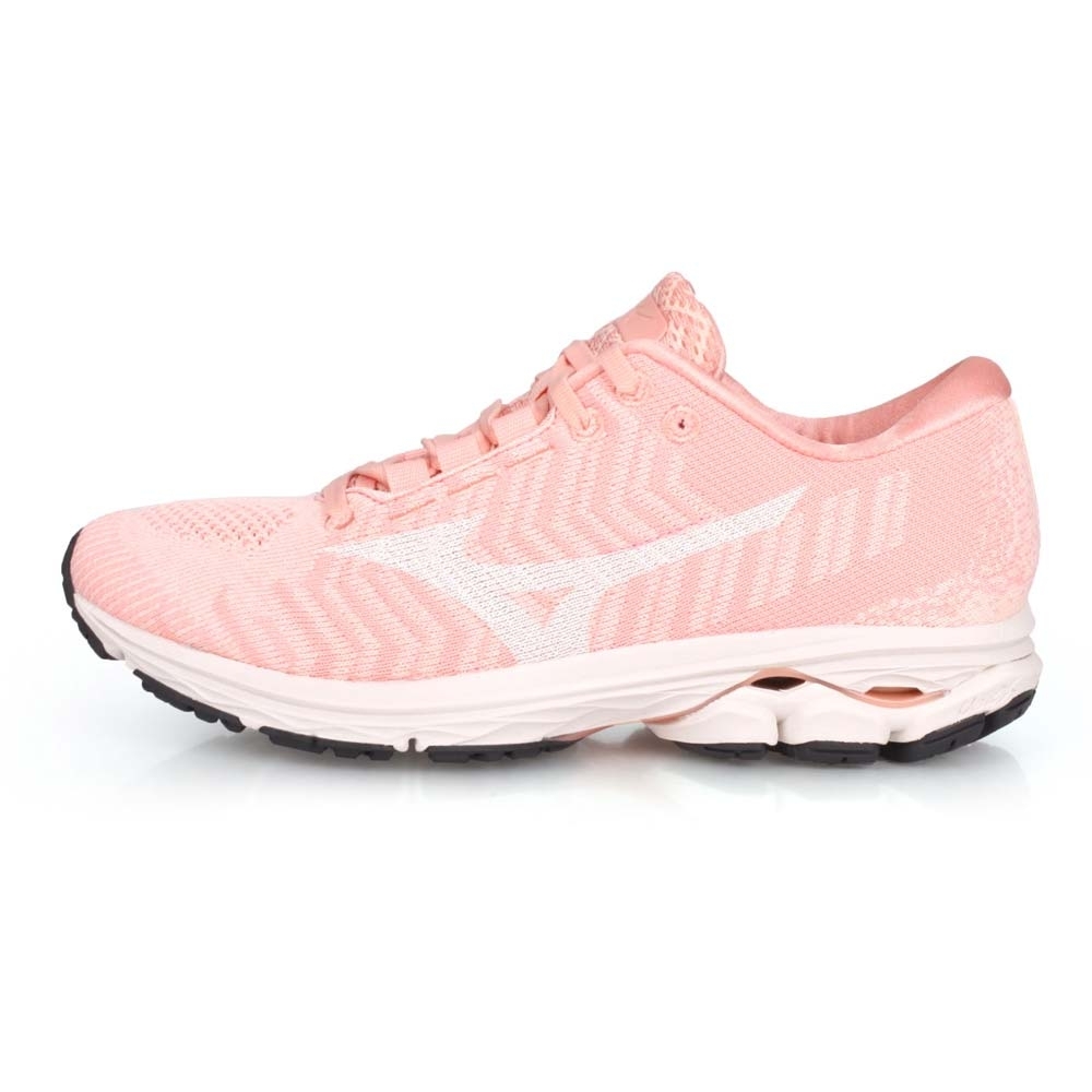 MIZUNO 女慢跑鞋 RIDER WAVEKNIT 3 粉橘白