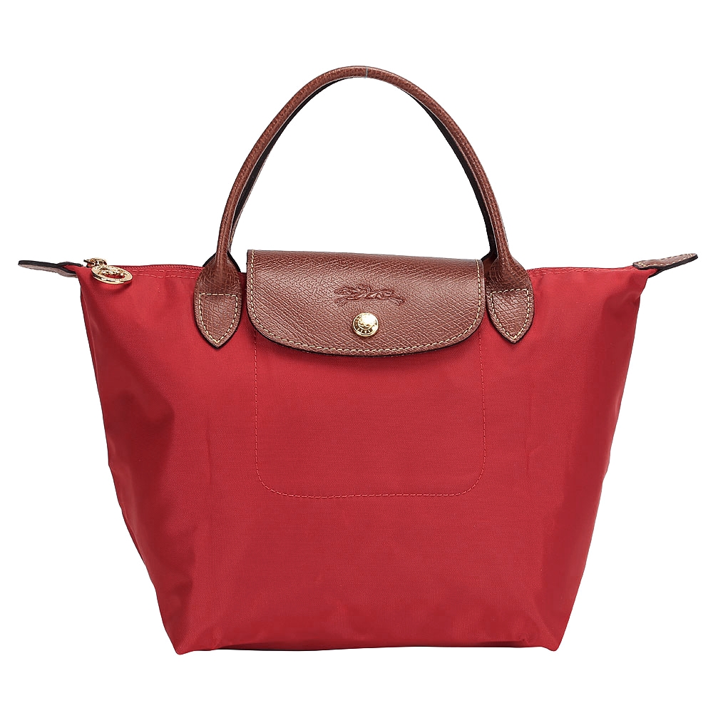 LONGCHAMP Le pliage 短提把MINI摺疊水餃包(紅色)