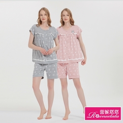 睡衣 邦尼兔兔 針織棉短袖兩件式睡衣(R27003兩色可選) 蕾妮塔塔