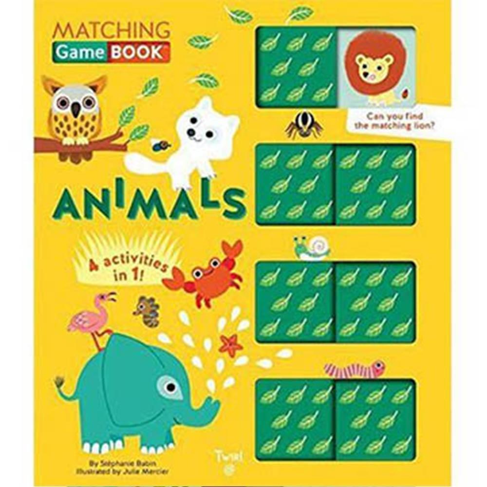 Matching Game Book：Animals 動物配對遊戲書 | 拾書所