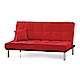 AS DESIGN雅司家具-麗莎絨布紅色沙發床-190x50x85cm product thumbnail 1
