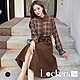 【Lockers 木櫃】春季格紋拼接收腰連衣裙 L112021309 product thumbnail 7