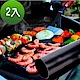 【精靈工廠】BBQ 耐高溫不沾烤肉墊/烤箱可用(黑色2片+彩盒M) product thumbnail 1