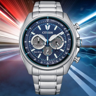 CITIZEN星辰 Chronograph系列 經典三眼計時腕錶 禮物推薦 畢業禮物 44.75mm/CA4560-81L