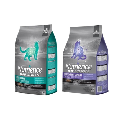 Nutrience紐崔斯INFUSION天然糧系列-室內貓/高齡體控貓 5kg(11lbs)(購買第二件贈送寵物零食x1包)