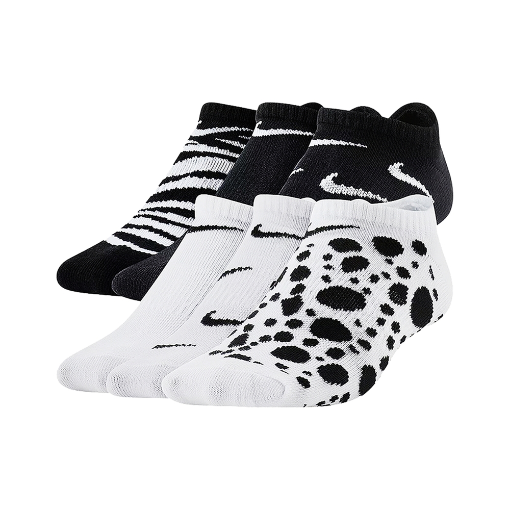 Nike 短襪 Everday 女款 黑 白 船型襪 隱形襪 斑馬 羅紋襪 襪子 六雙入 DA2407-902