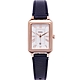 FOSSIL 羅馬時間刻度皮革錶帶手錶(ES5310)-銀色面x黑色/24x32mm product thumbnail 1