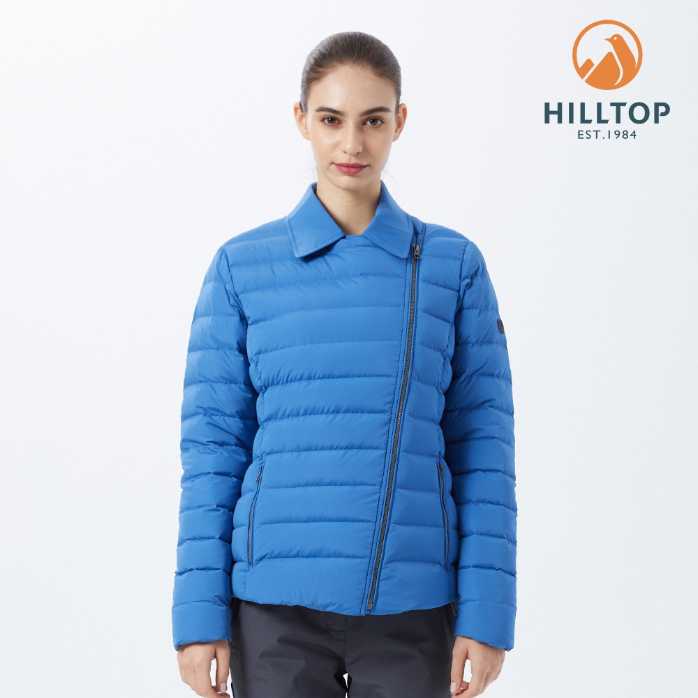 Hilltop 山頂鳥 Weather-proof 女款斜開襟超潑水保暖蓄熱外套 PF22XF14 藍