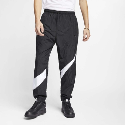 Nike 長褲 NSW Hbr Pant Stmt 男款 黑 白 經典 大勾 褲子 休閒 AR9895-010