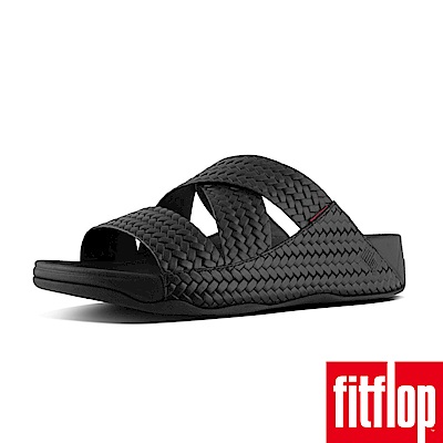 FitFlop CHI TM  SLIDES IN WOVEN EMBOSSED 黑