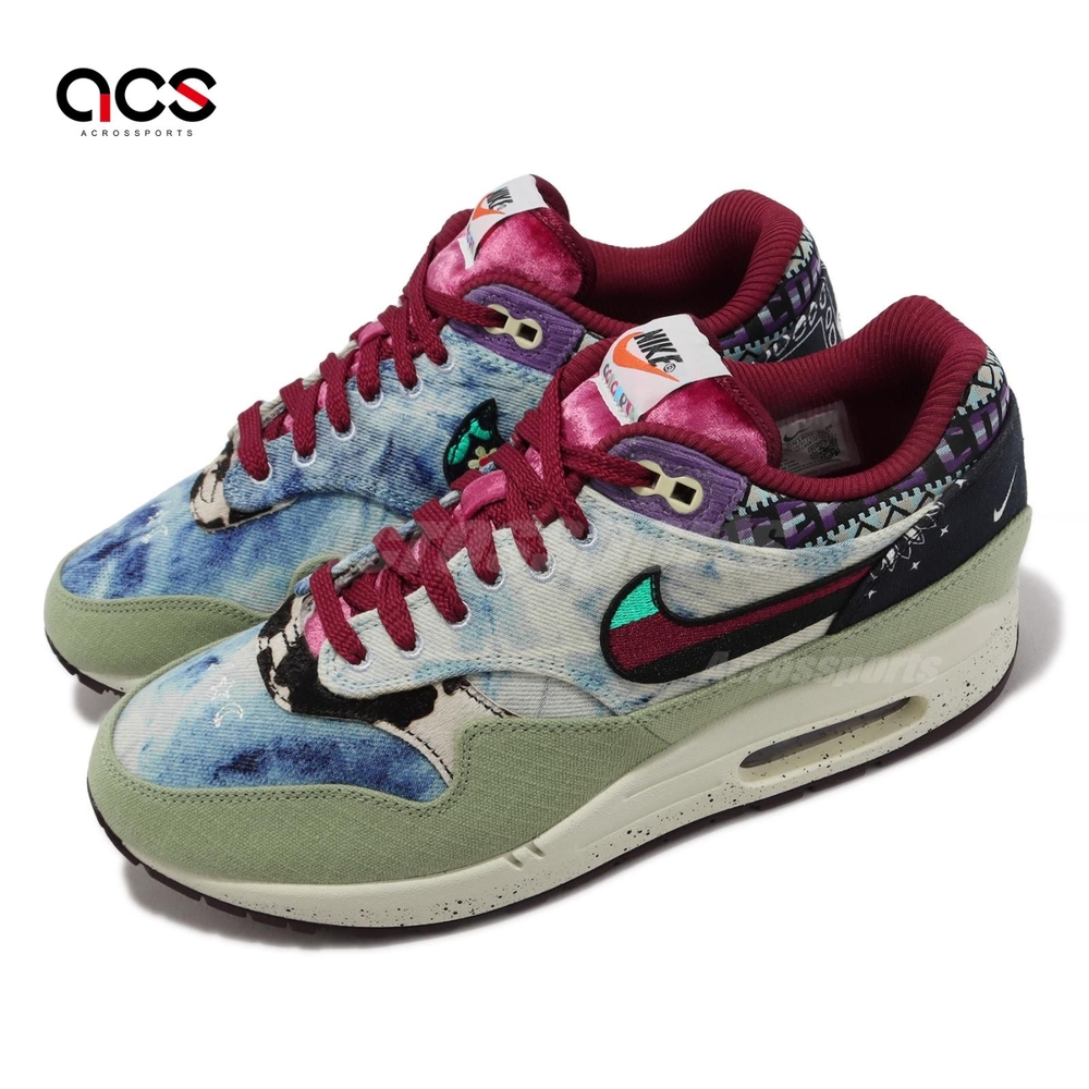 Nike x Concepts 休閒鞋Air max 1 SP 男鞋藍牛仔布聯名腰果花變形蟲