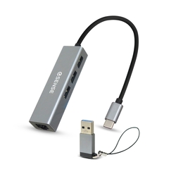 Esense Type-C轉RJ45+USB3.0 HUB PA