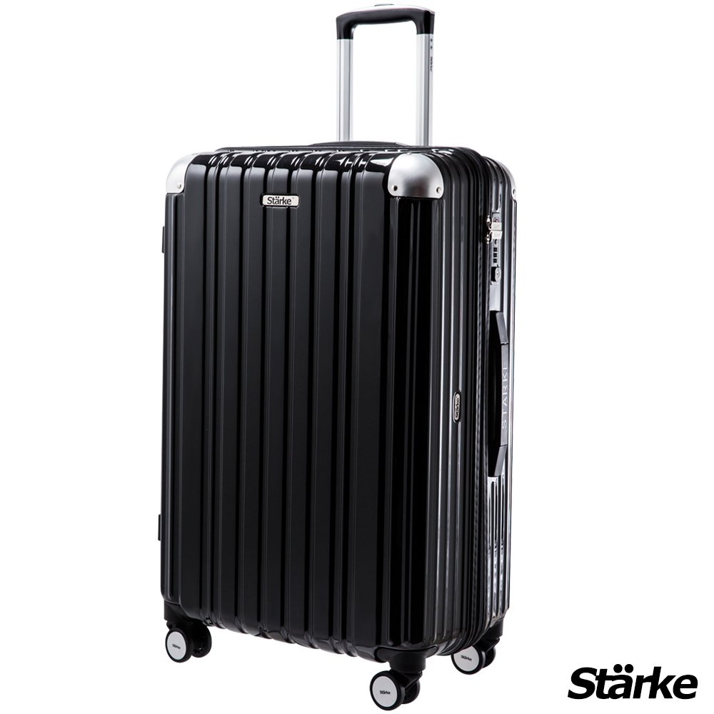 Starke LUXURY 26吋PC耐撞TSA海關鎖拉鏈行李箱/旅行箱 -黑色