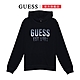 【GUESS】百搭漸層感LOGO長袖帽T-深藍 product thumbnail 1