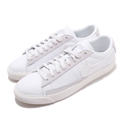 Nike 休閒鞋 Blazer Low Leather 男女鞋 經典款 情侶穿搭 皮革 簡約 球鞋 白 米白 CW7585100