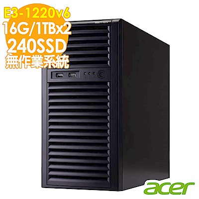 Acer T110 F4 E3-1220v6/16GB/240SSD 1TBx2/NoOS