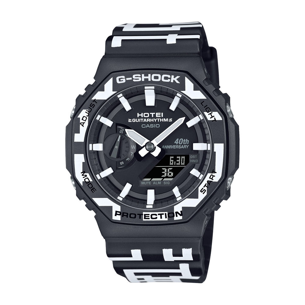 CASIO卡西歐G-SHOCK 八角形錶殼搖滾吉他手布袋寅泰限量聯名GA-2100HT