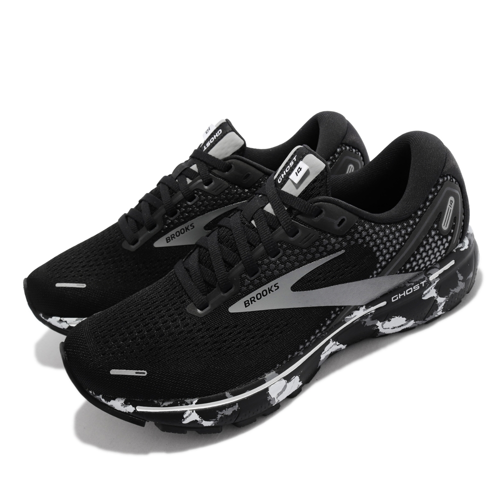 Brooks 慢跑鞋 Ghost 14 運動休閒 男鞋 避震 3D彈力列印科技 穩定 路跑 黑 灰 1103691D090