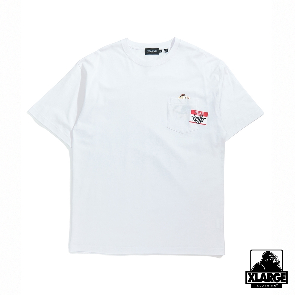 XLARGE S/S KEITH POCKET TEE短袖T恤-白