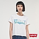 Levis 女款 短袖城市T恤 中短版修身版型 童趣雲海Logo 白 product thumbnail 1