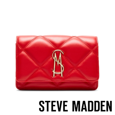 STEVE MADDEN-BENDUE-Y 菱格紋信封斜背包-紅色