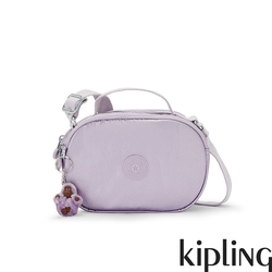 Kipling 金屬感蘭花紫兩用肩側背小包-GWENNA