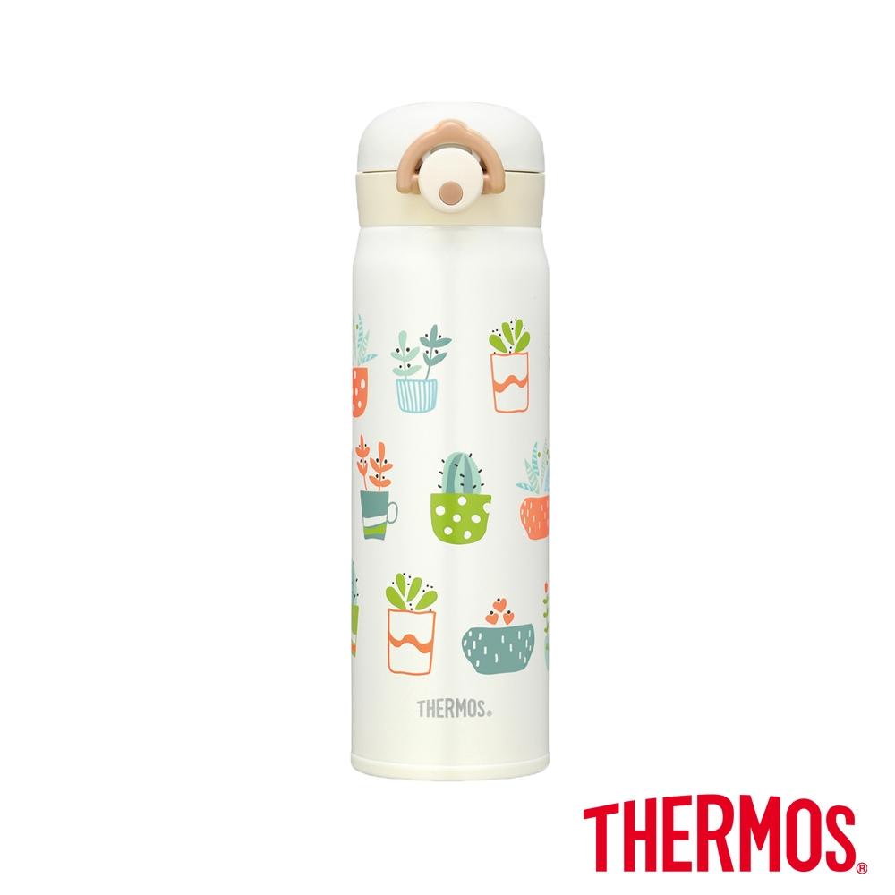 THERMOS 膳魔師 不鏽鋼輕巧變彈蓋真空保溫瓶500ml(JNR-500-PTWH)