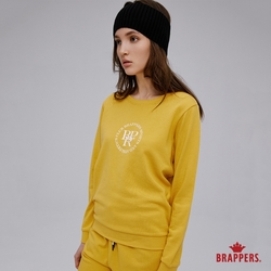 BRAPPERS 女款 Wellbe系列-簡約圓形LOGO圓領T恤-黃