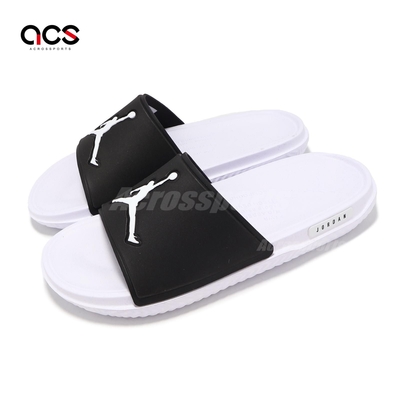 nike 拖鞋 jordan jumpman slide 男鞋 白 黑 喬丹 涼拖鞋 飛人 fq1598-010