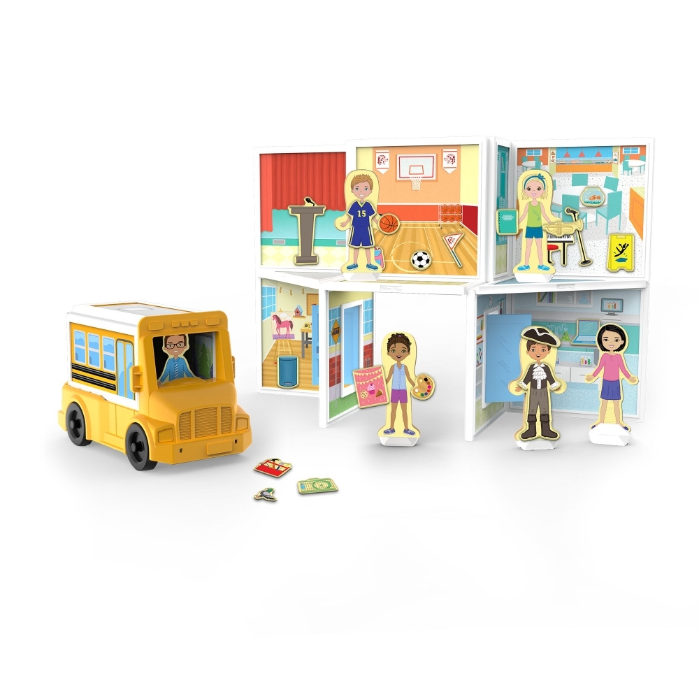 【美國瑪莉莎 Melissa & Doug 】磁力建構娃娃屋 - 學校