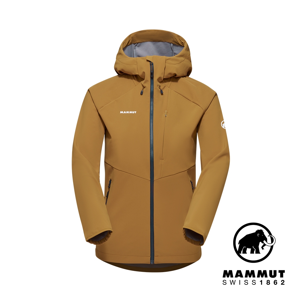 【Mammut長毛象】 Ultimate Comfort SO Hooded Jacket W 經典軟殼連帽外套 獵豹褐 女款 #1011-01960