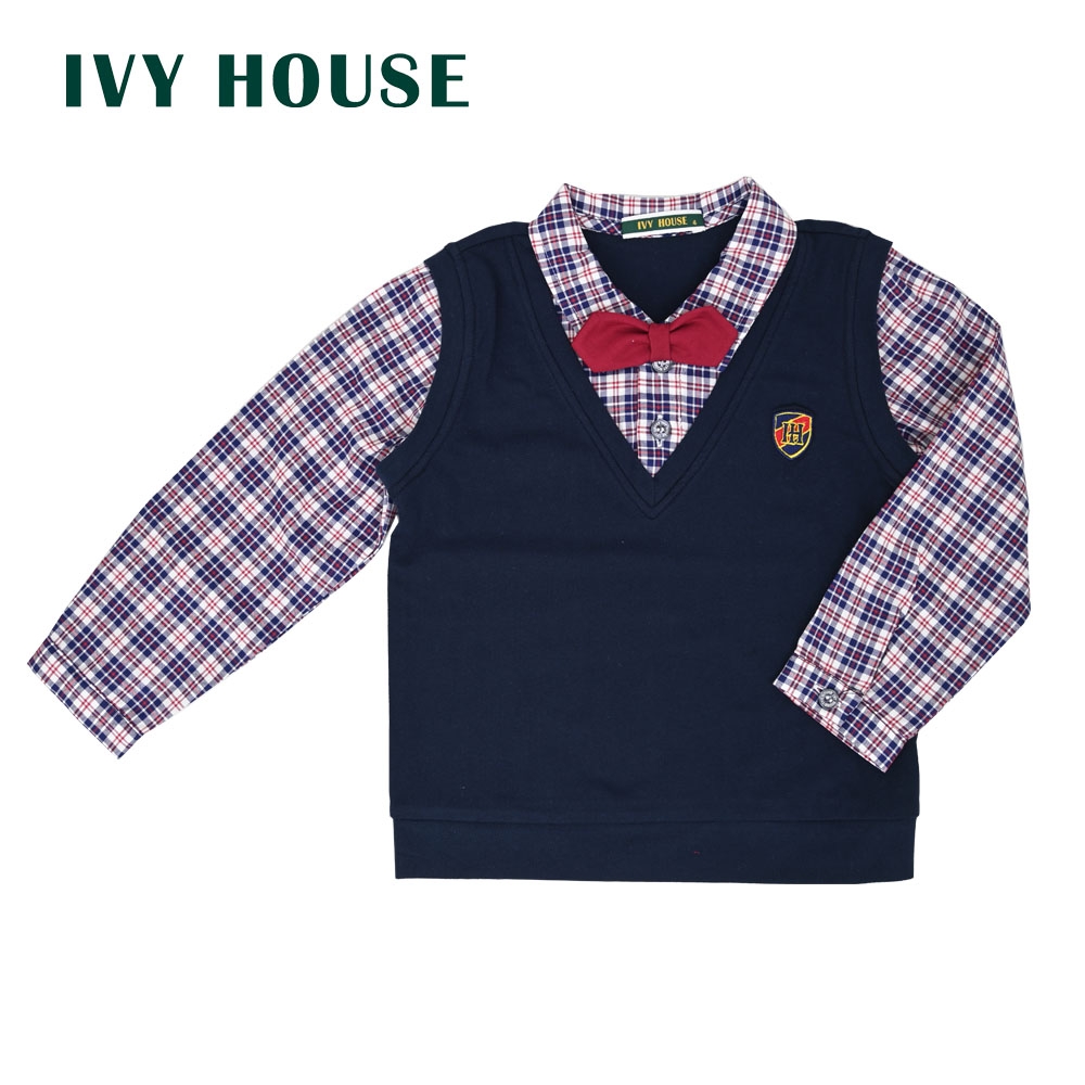 IVY HOUSE常春藤 幼男童仿兩件附領結正式上衣(85cm~120cm)261102