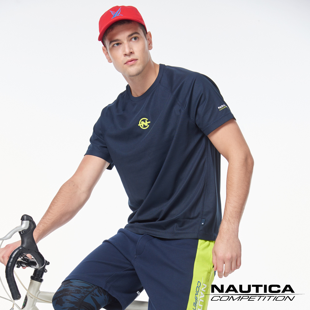 Nautica COMPETITION系列吸濕涼感短袖T恤-深藍色