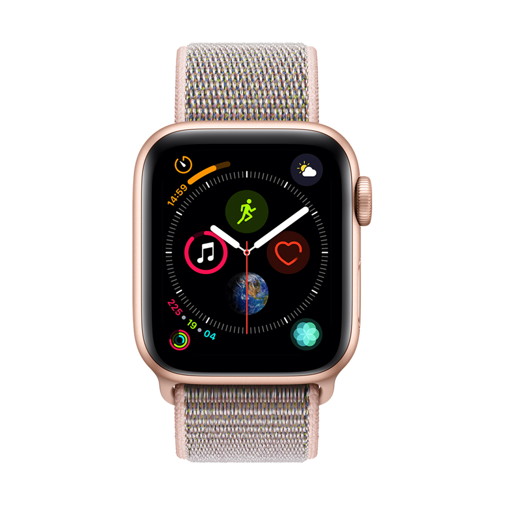 Apple Watch Series 4(GPS) 40mm金色鋁金屬錶殼搭配粉沙色錶環