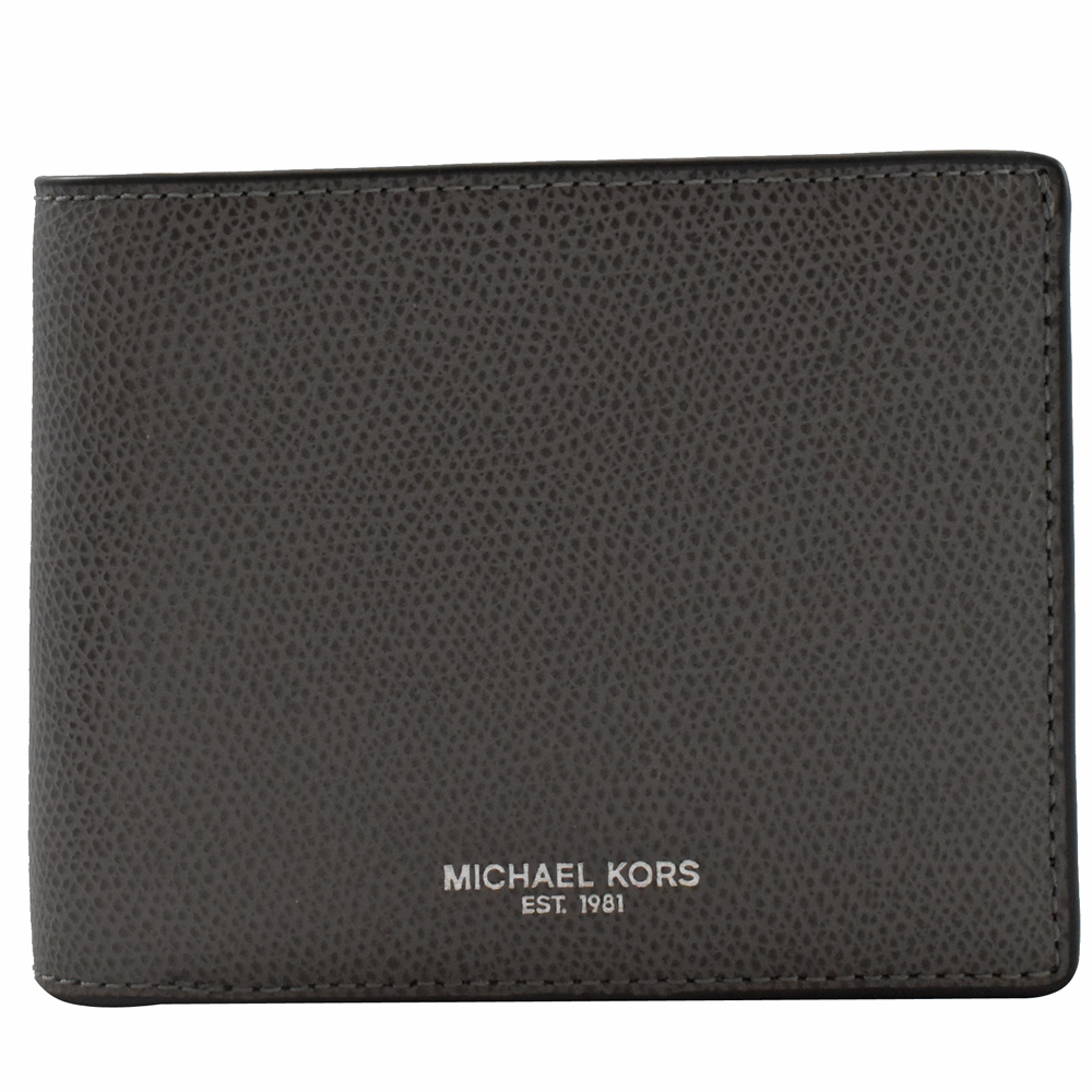 MICHAEL KORS WARREN 附活動卡夾八卡短夾(灰)