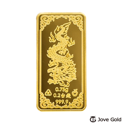 JoveGold漾金飾 守護平安黃金條塊 - 0.2台錢(金重二分)