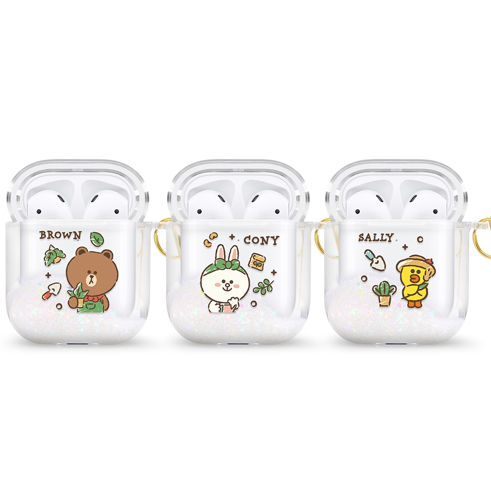 GARMMA LINE FRIENDS AirPods 1&2代藍牙耳機流沙保護套