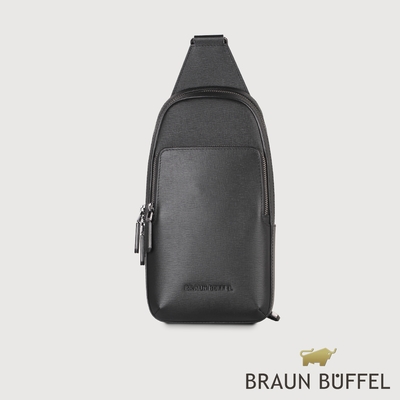 【BRAUN BUFFEL 德國小金牛】台灣總代理 維克多-D 胸包-黑色/BF512-22-BK