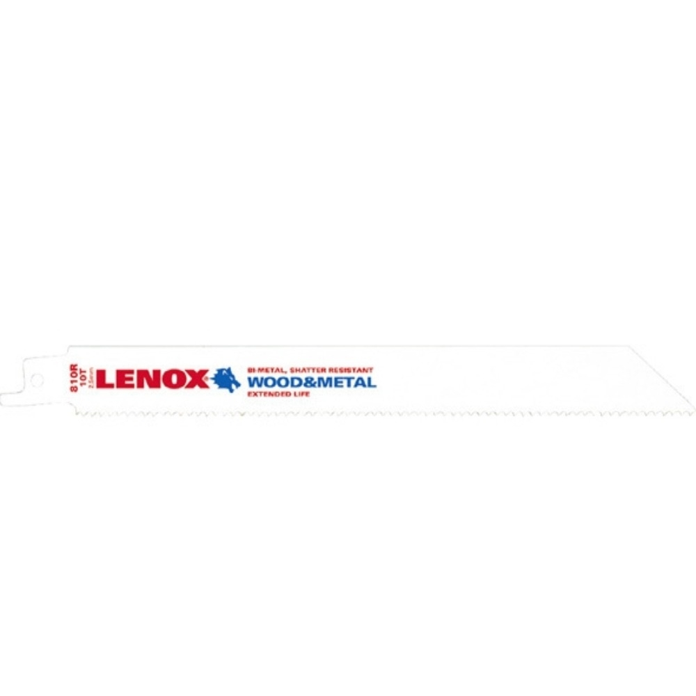 (5片裝)狼牌 LENOX 810R 長度 8" 齒數 10T 金屬軍刀鋸片 適用 金屬 塑膠 木材